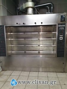 μεταχειρισμένος φούρνος με 12 τελάρα Mercedor